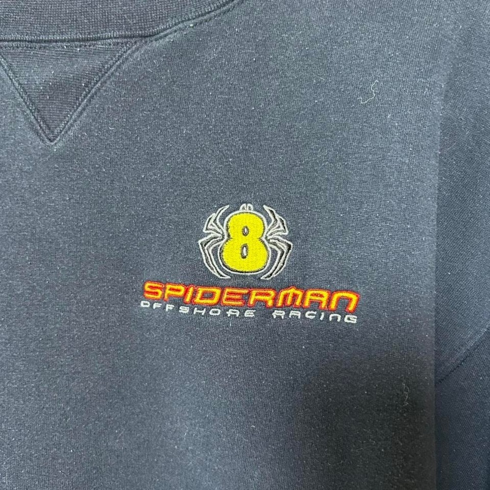 Vintage blue Spider-Man off shore boat racing  crewneck sweatshirt Large‎ - Picture 3 of 5